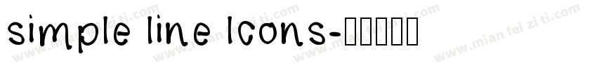 simple line lcons字体转换